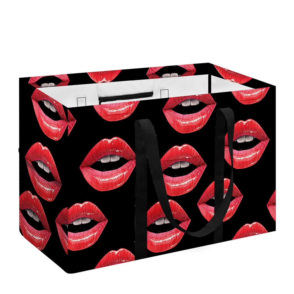 Women's Lips Pattern Print Utility Tote Bag