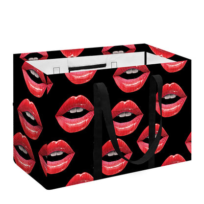 Women's Lips Pattern Print Utility Tote Bag