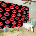 Women's Lips Pattern Print Wall Sticker