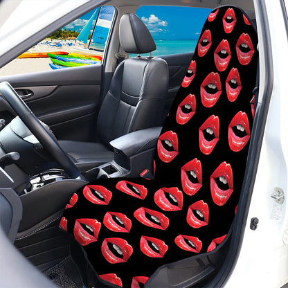 Women's Lips Pattern Print Waterproof Car Seat Cover