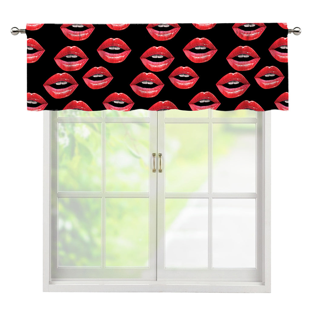 Women's Lips Pattern Print Window Valance