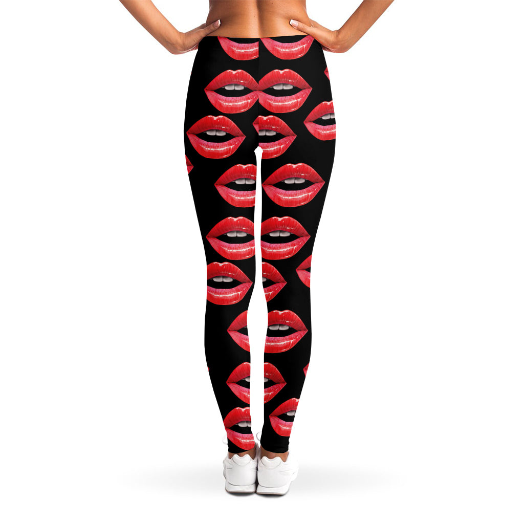 Women's Lips Pattern Print Women's Leggings