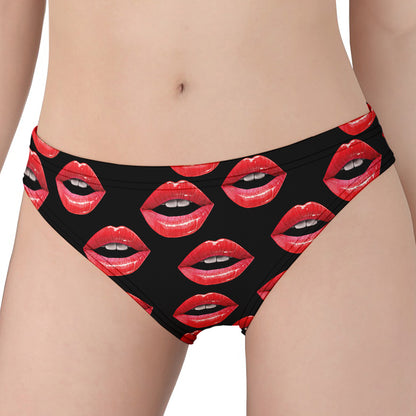 Women's Lips Pattern Print Women's Panties