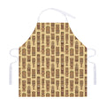 Wooden Tiki Pattern Print Adjustable Apron