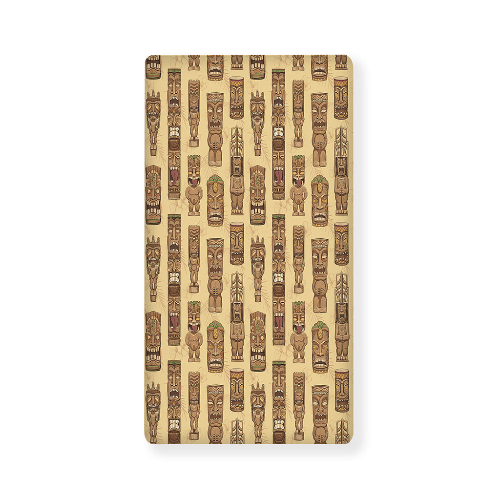 Wooden Tiki Pattern Print Baby Crib Sheet