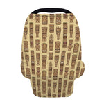 Wooden Tiki Pattern Print Baby Seat Cover