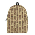 Wooden Tiki Pattern Print Backpack
