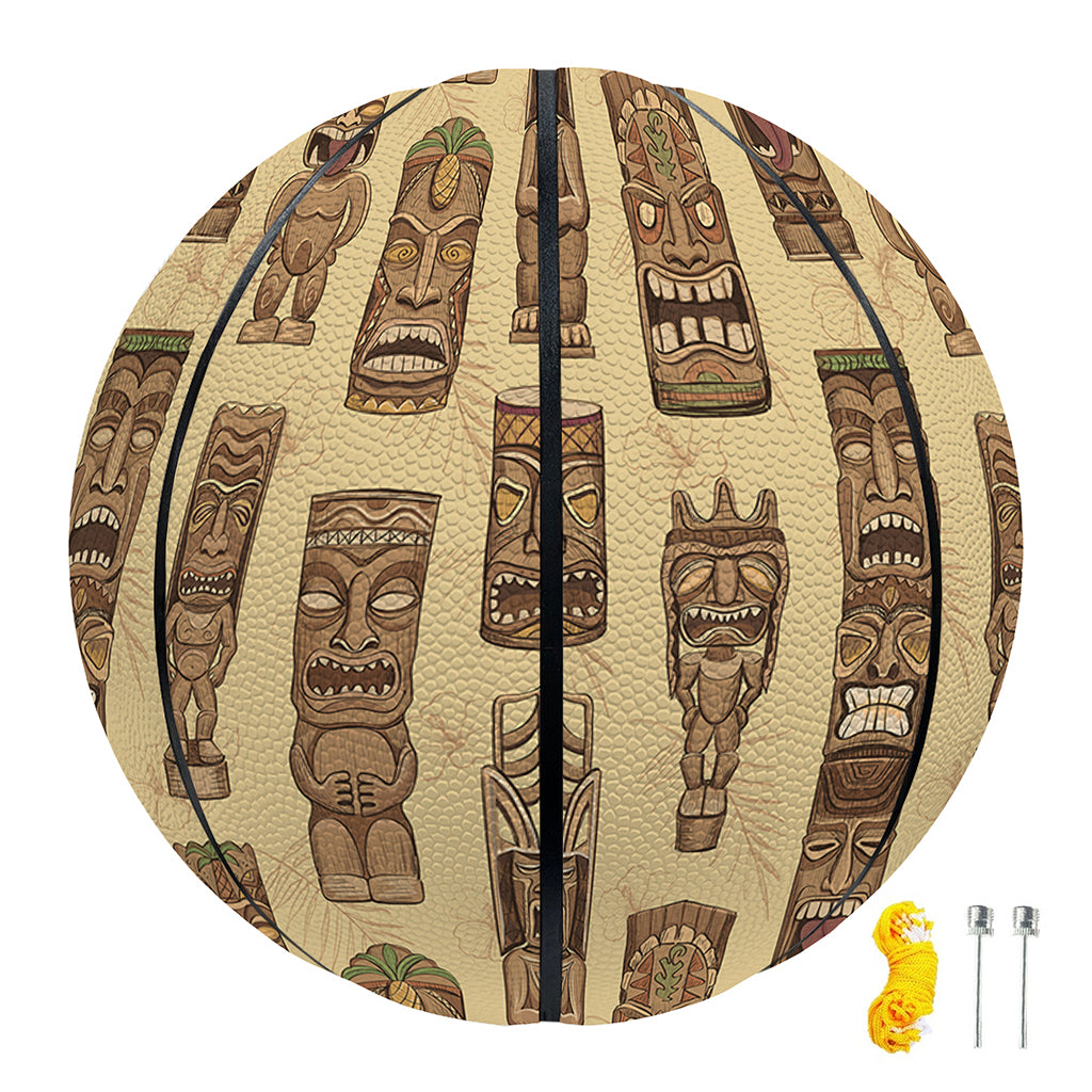 Wooden Tiki Pattern Print Basketball