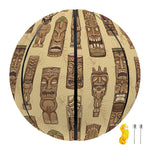 Wooden Tiki Pattern Print Basketball