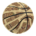 Wooden Tiki Pattern Print Basketball