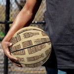 Wooden Tiki Pattern Print Basketball