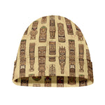 Wooden Tiki Pattern Print Beanie