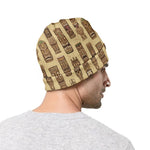 Wooden Tiki Pattern Print Beanie