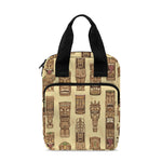Wooden Tiki Pattern Print Bible Tote Bag