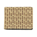 Wooden Tiki Pattern Print Bifold Wallet