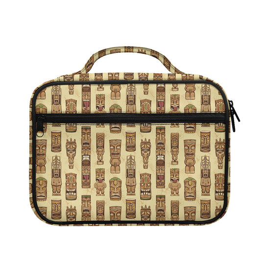 Wooden Tiki Pattern Print Briefcase Bible Bag