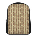 Wooden Tiki Pattern Print Casual Backpack