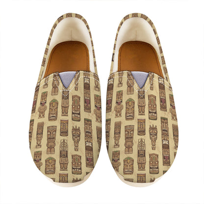 Wooden Tiki Pattern Print Casual Shoes