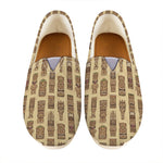 Wooden Tiki Pattern Print Casual Shoes