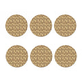 Wooden Tiki Pattern Print Coaster Set