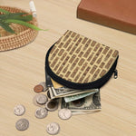 Wooden Tiki Pattern Print Coin Purse
