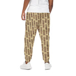 Wooden Tiki Pattern Print Cotton Pants