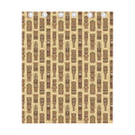 Wooden Tiki Pattern Print Curtain