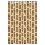 Wooden Tiki Pattern Print Curtain