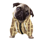 Wooden Tiki Pattern Print Dog Zip Up Hoodie