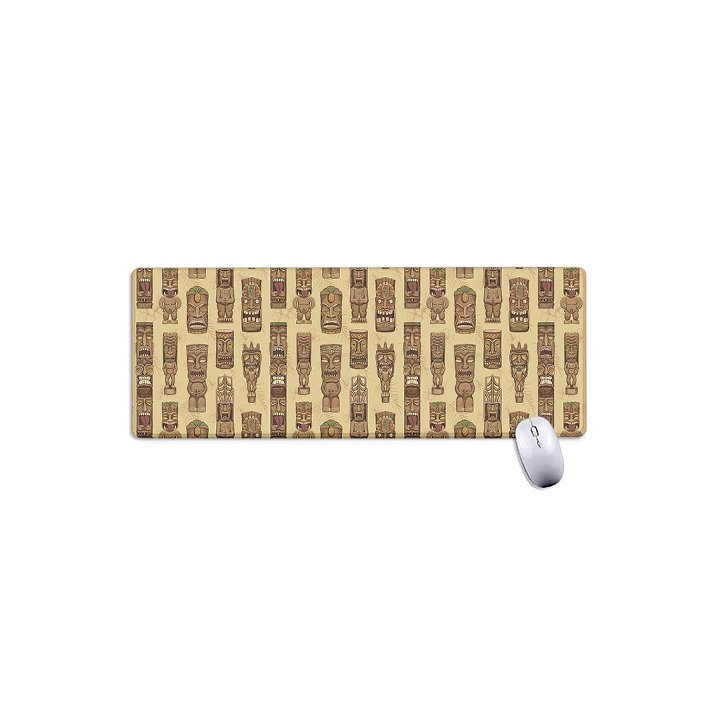 Wooden Tiki Pattern Print Extended Mouse Pad