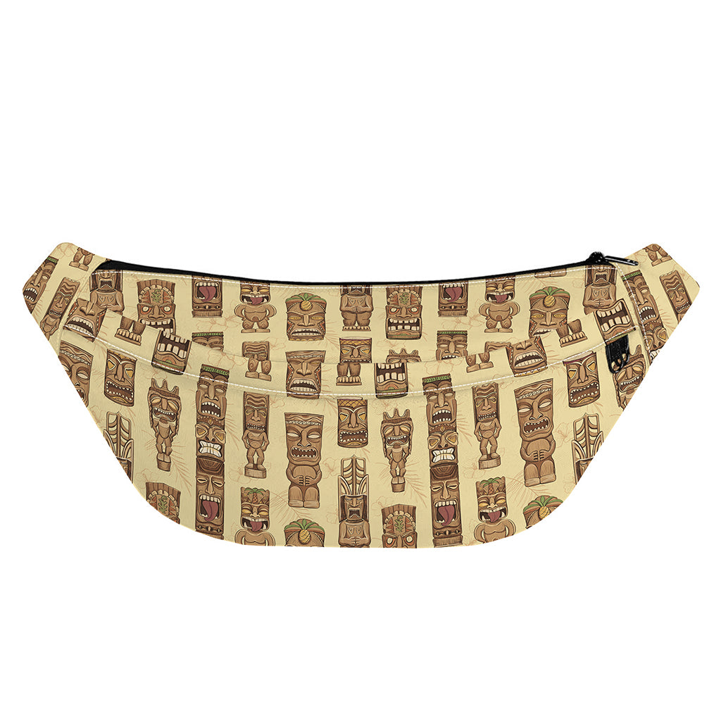 Wooden Tiki Pattern Print Fanny Pack
