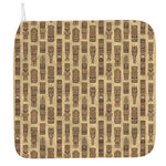 Wooden Tiki Pattern Print Hand Towel