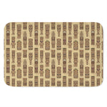 Wooden Tiki Pattern Print Indoor Door Mat