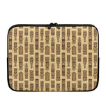 Wooden Tiki Pattern Print Laptop Sleeve