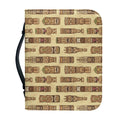 Wooden Tiki Pattern Print Leather Bible Cover
