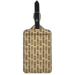 Wooden Tiki Pattern Print Luggage Tag