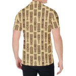 Wooden Tiki Pattern Print Men's Shirt