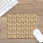 Wooden Tiki Pattern Print Mouse Pad
