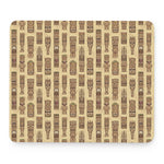 Wooden Tiki Pattern Print Mouse Pad