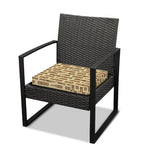 Wooden Tiki Pattern Print Outdoor Seat Cushion Cover