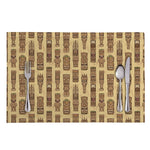 Wooden Tiki Pattern Print Placemat