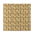 Wooden Tiki Pattern Print Silk Bandana