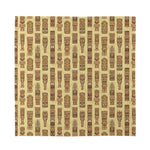 Wooden Tiki Pattern Print Silk Bandana