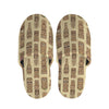 Wooden Tiki Pattern Print Slippers