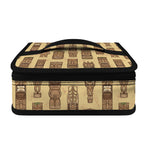 Wooden Tiki Pattern Print Small Lunch Bag