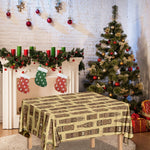 Wooden Tiki Pattern Print Tablecloth