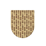 Wooden Tiki Pattern Print Toilet Lid Cover