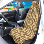 Wooden Tiki Pattern Print Waterproof Car Seat Cover