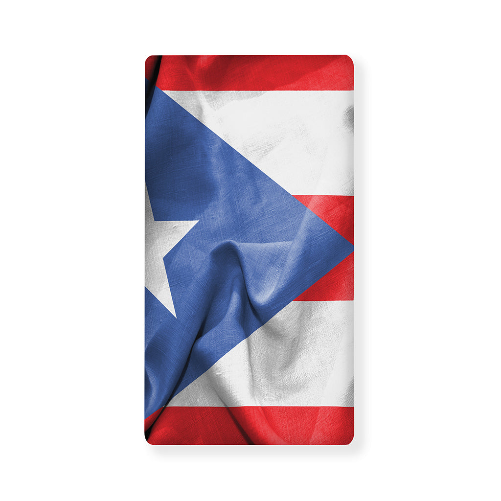 Wrinkled Puerto Rican Flag Print Baby Crib Sheet