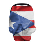 Wrinkled Puerto Rican Flag Print Baby Seat Cover